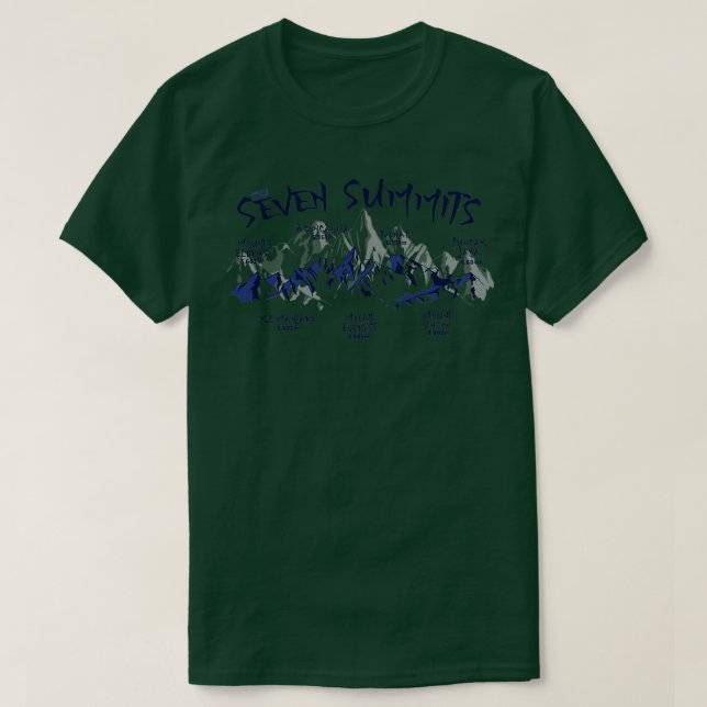 Die sieben Gipfel des Berges T-Shirt (Design vorne)