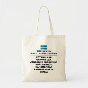 Die sieben grundlegenden Nahrungsmittelgruppen Lus Tragetasche