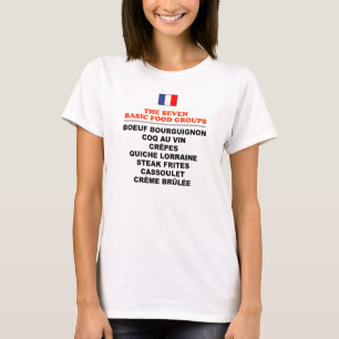 Die sieben Grundnahrungsmittelgruppen Lustiges Fra T-Shirt