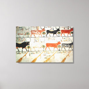 Die sieben himmlischen Kühe und der heilige Stier Leinwanddruck