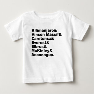 Die sieben höchsten Berge auf jedem Kontinent Baby T-shirt