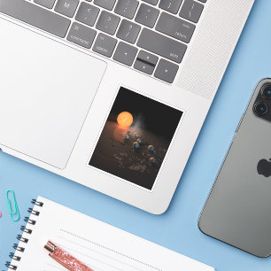 Die sieben Planeten von Trappist-1 sind im Orbit u Aufkleber