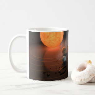Die sieben Planeten von Trappist-1 sind im Orbit u Kaffeetasse