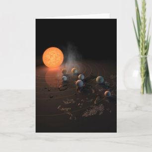 Die sieben Planeten von Trappist-1 sind im Orbit u Karte