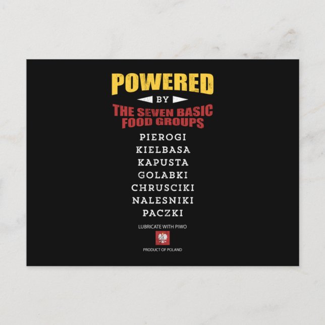 Die sieben polnischen Lebensmittelkonzerne haben d Postkarte (Vorderseite)