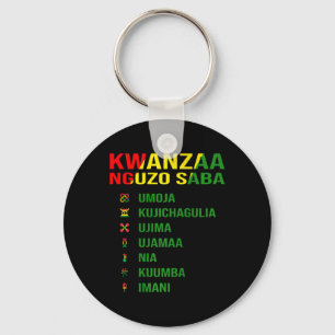 Die sieben Prinzipien von Kwanza - Nguzo Saba Schlüsselanhänger