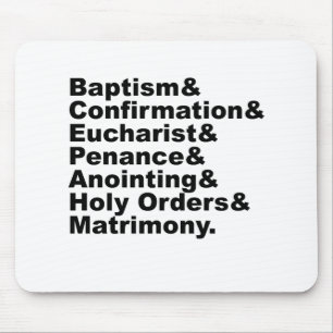 Die sieben Sakramente des Christentums und Katholi Mousepad