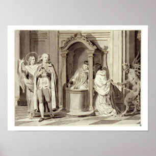 Die sieben Sakramente: Geständnis, 1779 (Stift, Poster