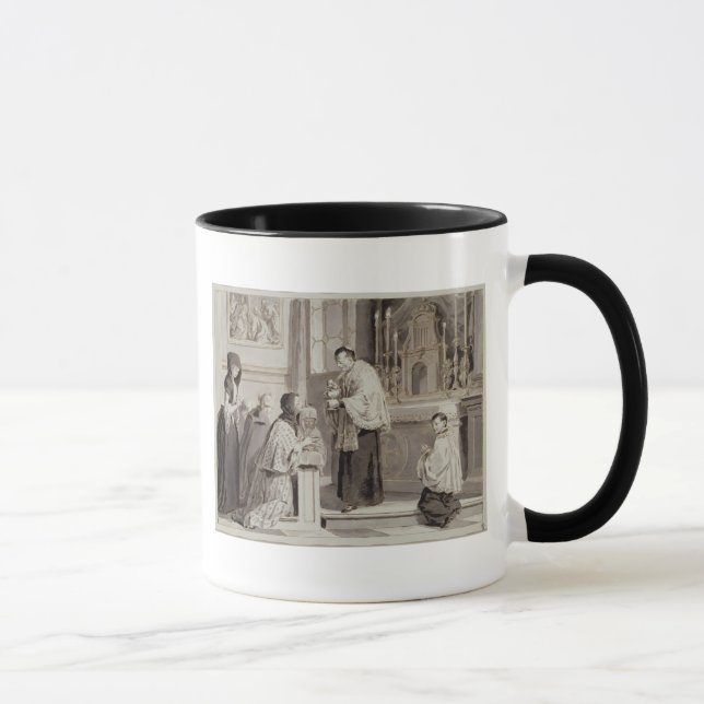 Die sieben Sakramente: Kommunion, 1779 (Stift, Tasse (Rechts)