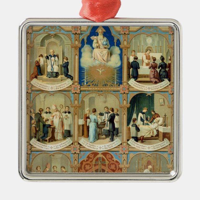 Die sieben Sakramente Silbernes Ornament (Vorne)