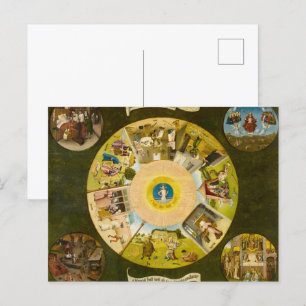 Die sieben Toten sitzen und die vier letzten Dinge Postkarte