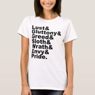 Die sieben Toten sitzen, wie es die Bibel populär T-Shirt