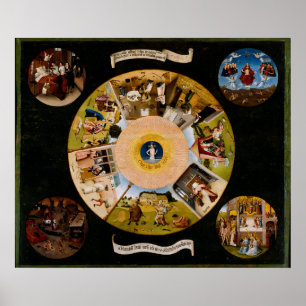 Die sieben Toten von Hieronymus Bosch Poster
