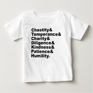 Die Sieben Tugenden, wie sie durch die Bibel popul Baby T-shirt