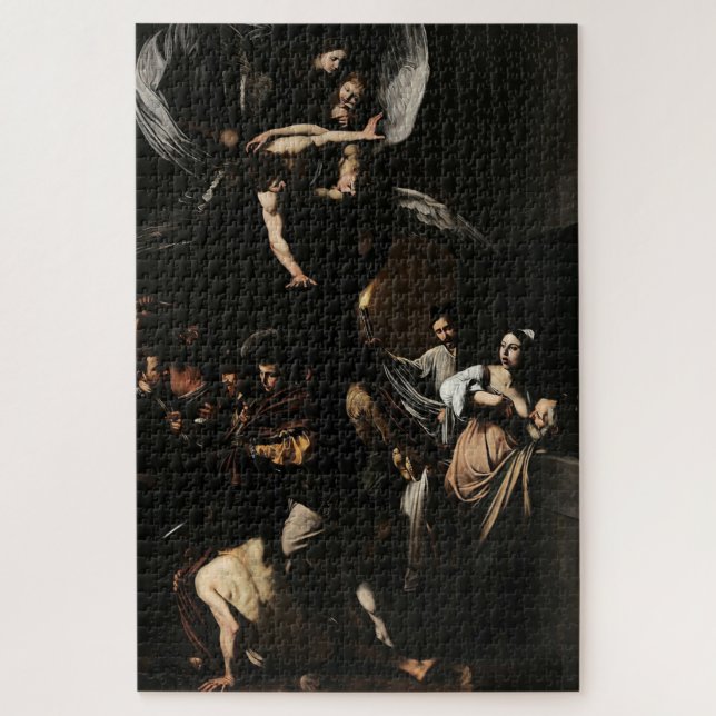 Die sieben Werke der Gnade (1607) von Caravaggio (Vertikal)