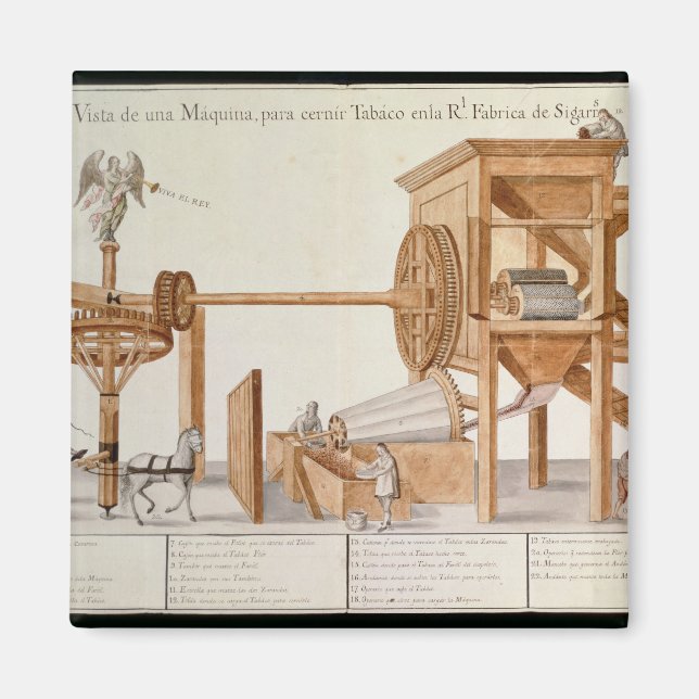 Die Siebmaschine des Tabakkonzerns Royal Tobacco Magnet (Vorne)