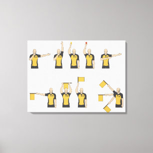 Die Signale der Fußballreferenten Leinwanddruck