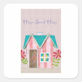 Die Signature Whimsy (Pink & Teal) Quadratischer Aufkleber
