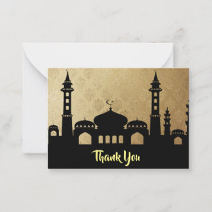 Die Silhouette der Moschee danke Karte