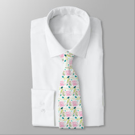 Die silk Krawatte der Männer, Blumen, Pastelle