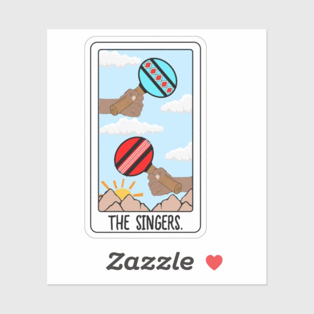 Die singers-indigene Vinyl Sticker (Blatt)