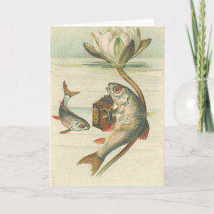 die Singing Fish Vintage-Karte Karte