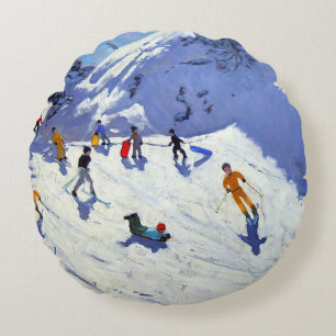Die Sinkkasten-Schönheit Plagne 2004 Rundes Kissen