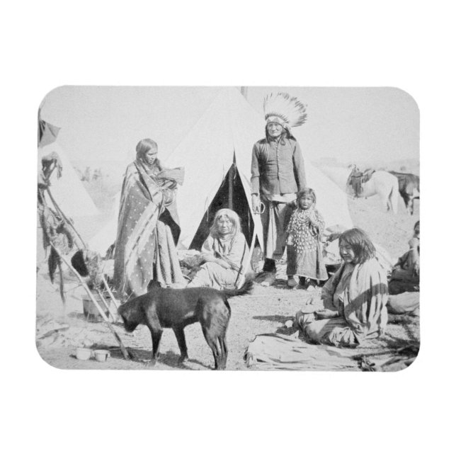 Die Sioux Reservierung bei Pine Ridge, South Dakot Magnet (Horizontal)