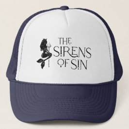 Die Sirenen von Sin Distressed Logo Trucker Hat Truckerkappe