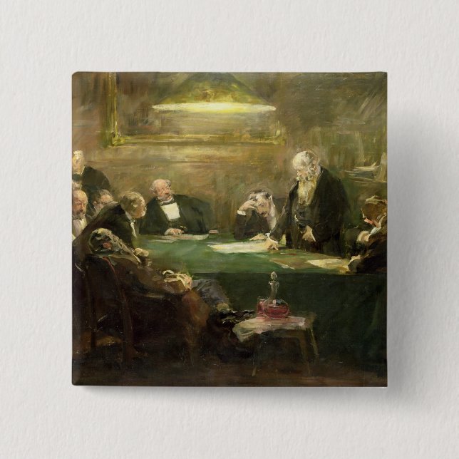 Die Sitzung des Verwaltungsrates, 1900 Button (Vorderseite)