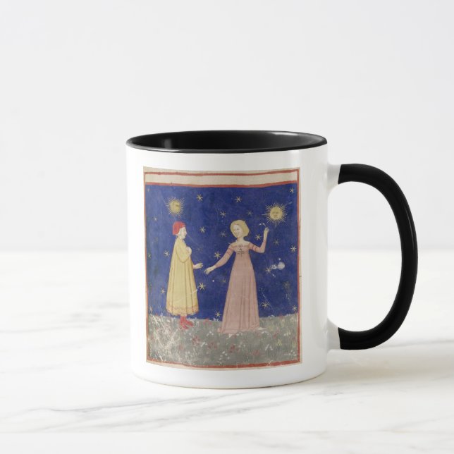 Die Sitzung von Dante und von Beatrice Tasse (Rechts)