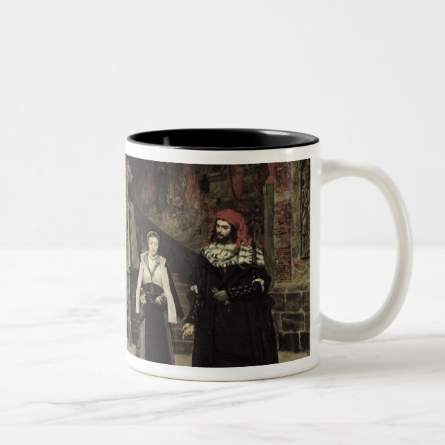 Die Sitzung von Faust und von Gänseblümchen, 1860 Zweifarbige Tasse (Rechts)