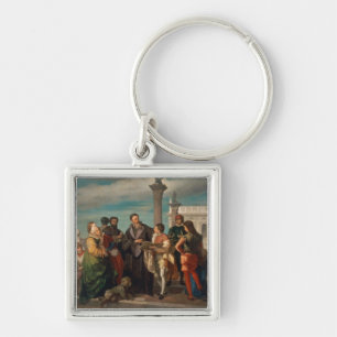 Die Sitzung zwischen Titian (1488-1576) und Schlüsselanhänger