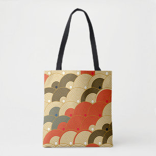 Die Skalierung der Wellen im japanischen Stil ist Tasche