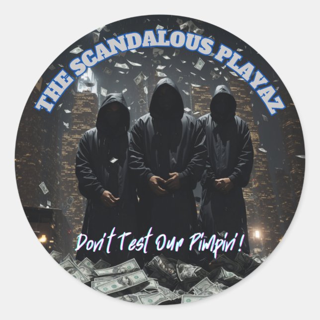 Die skandalösen Playaz-Aufkleber Runder Aufkleber (Vorderseite)