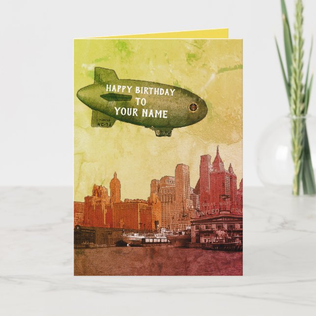 DIE SKYLINE DER NEW YORK CITY DER 1930ER JAHRE BLI KARTE (Vorderseite)
