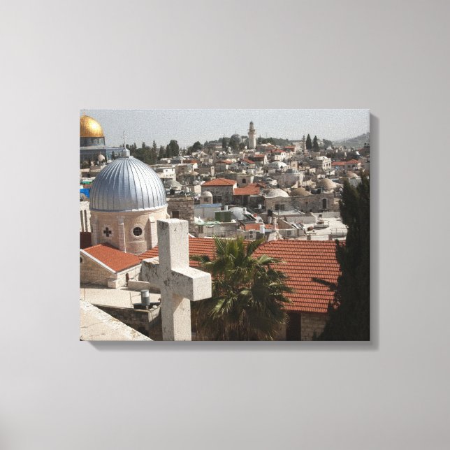 Die Skyline des alten Jerusalems Leinwanddruck (Vorderseite)