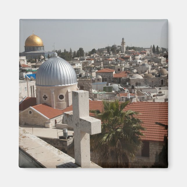 Die Skyline des alten Jerusalems Magnet (Vorne)