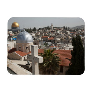 Die Skyline des alten Jerusalems Magnet