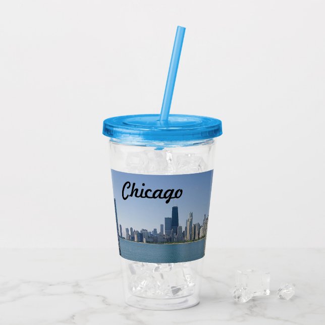 Die Skyline von Chicago Acryltrinkbecher (Rückseite Ice)
