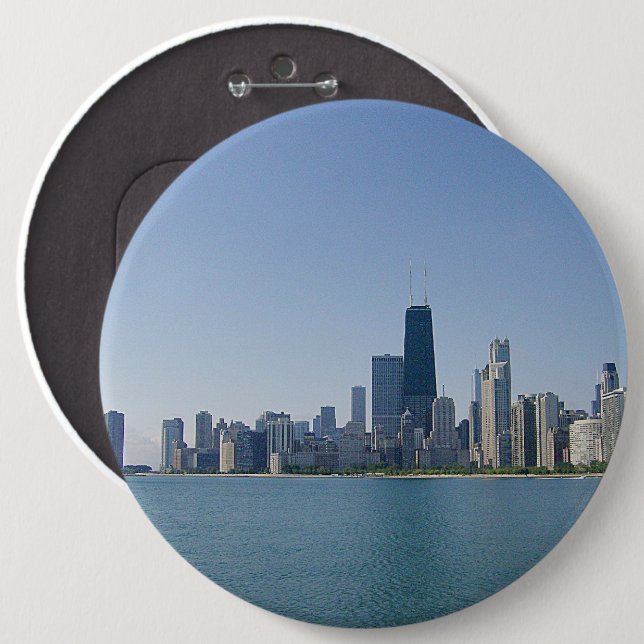 Die Skyline von Chicago Button (Vorne & Hinten)