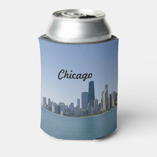 Die Skyline von Chicago Dosenkühler (Kanne Rückseite)
