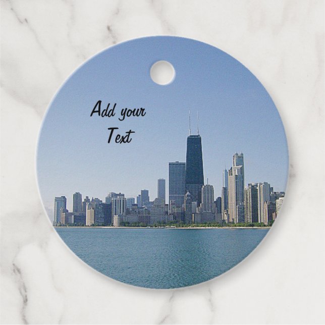 Die Skyline von Chicago Geschenkanhänger (Vorderseite)
