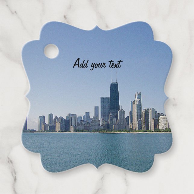 Die Skyline von Chicago Geschenkanhänger (Vorderseite)
