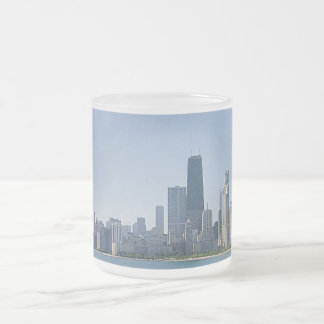 Die Skyline von Chicago Mattglastasse