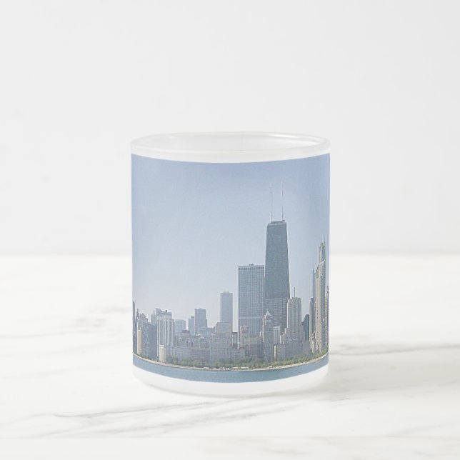 Die Skyline von Chicago Mattglastasse (Mittel)