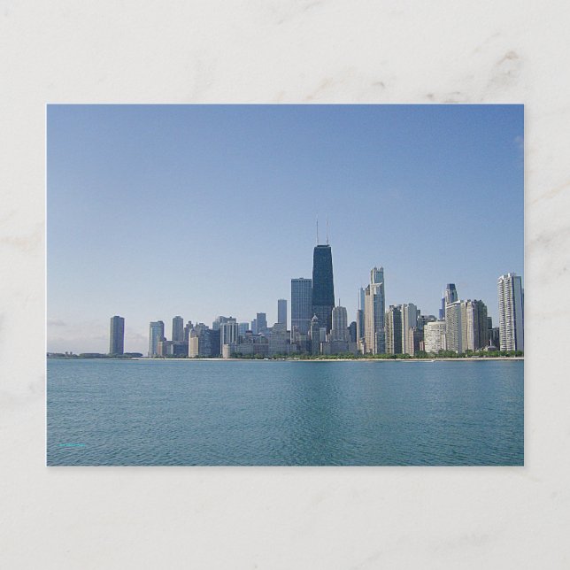 Die Skyline von Chicago Postkarte (Vorderseite)