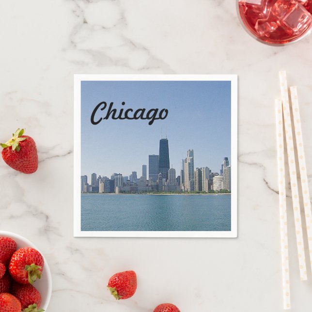 Die Skyline von Chicago Serviette (Beispiel)