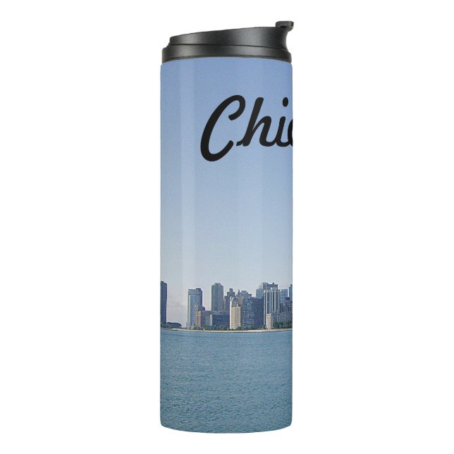 Die Skyline von Chicago Thermosbecher (Nach links gedreht)