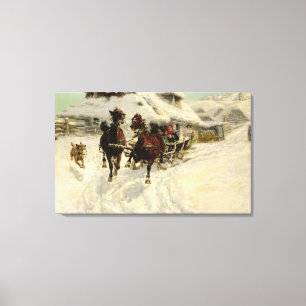 Die sleigh-Fahrt, 1896 (Öl auf Leinwand) Leinwanddruck
